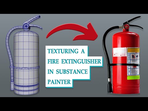 Fire Extinguisher Texture in Substance Painter Substance Painter Maya Tutorial