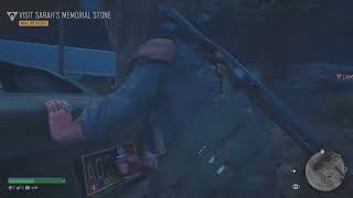 Visiting Sarah's grave. Days Gone: Remastered episode 4 (PS5)