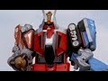 Power Rangers Operation Overdrive Red Ranger Unplugged Dual Drive Megazord First Battle