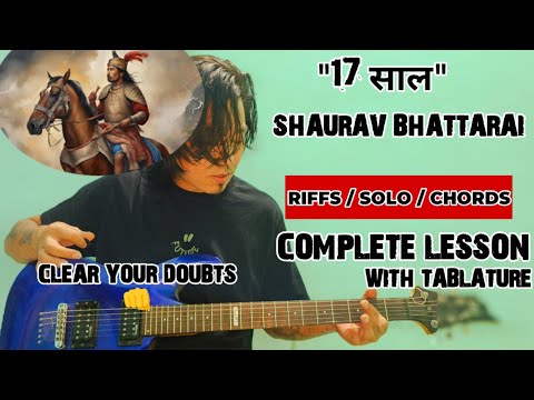 17 Saal - Shaurav Bhattarai | Guitar Lesson | Intro Solo Riffs | Complete Lesson |