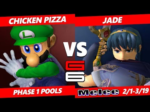 Genesis 6 SSBM - Chicken Pizza (Luigi) VS Jade (Marth) Smash Melee Pools