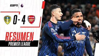PALIZA DEL ARSENAL Y SIETE PUNTOS DE VENTAJA EN LA CIMA DE LA PREMIER | Leeds 0-4 Arsenal | RESUMEN