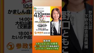 参政党🍊4月26日(日)投開票の7人をとりいそぎ超高速紹介20260419-12時現在🍊あさぬま和子 しのとうあい 水津ますみ 野口ともこ 高橋なおゆき ゆきひら佳弘 さわたまこと