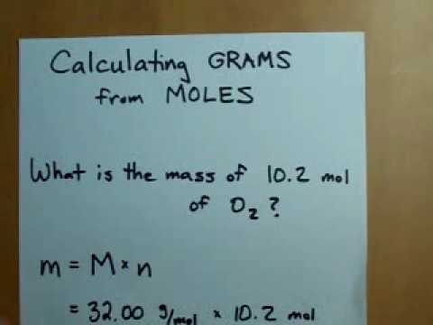 How to Calculate Grams from Moles (Moles to Mass)
