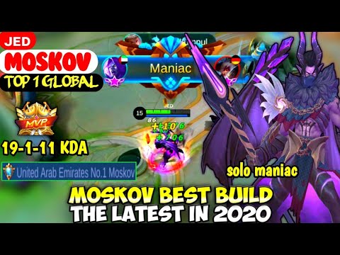 MOSKOV BEST BUILD IN 2020 | TOP 1 GLOBAL MOSKOV ᴊᴇᴅ - MOBILE LEGENDS