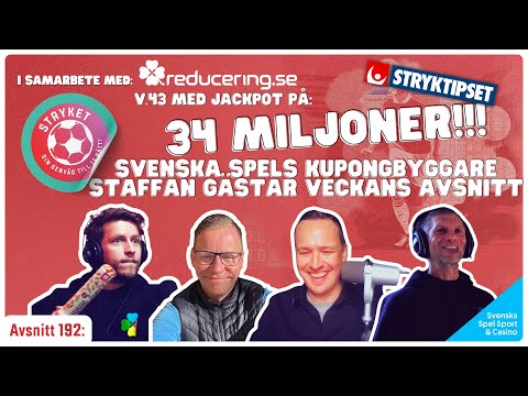 Stryket 195. Otroliga 34 miljoner i Jackpot! Kupongmakaren Staffan Rehnström besöker podden!
