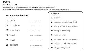 Cambridge 17 Listening Test 2 part 2