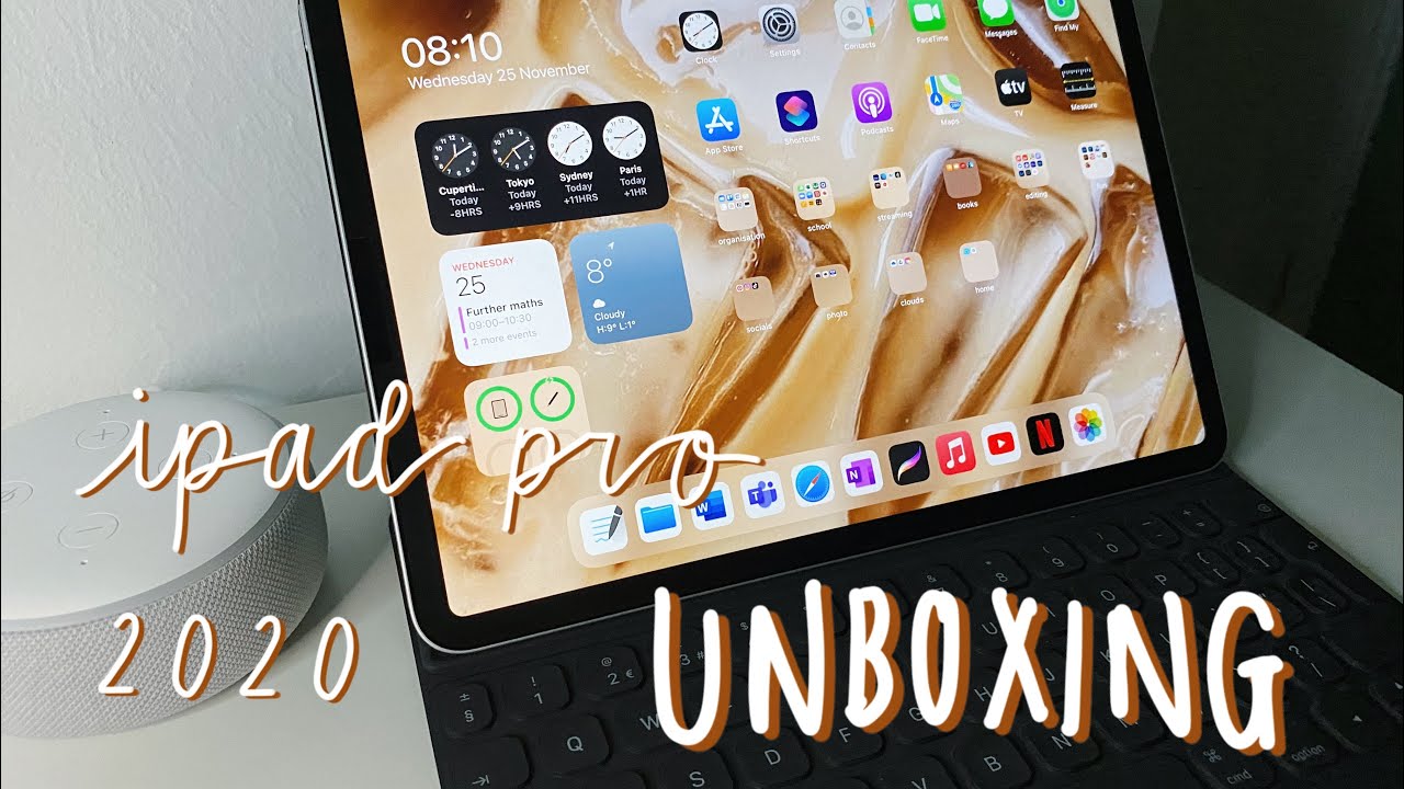 2020 iPad Pro 11" silver, apple pencil and smart keyboard folio unboxing