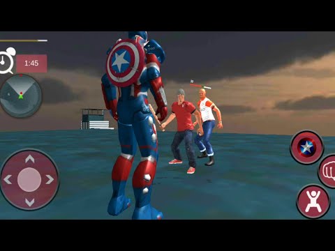 Flying Captain Superhero Robot Crime City Battle | Flying Captain Superhero Vs Gangster -GamePlay HD