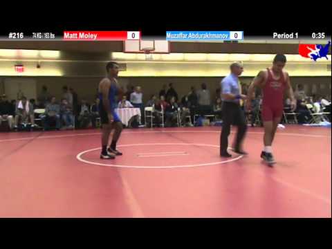 NYAC FS 74 KG / 163 lbs: Matt Moley vs. Muzaffar Abdurakhmanov