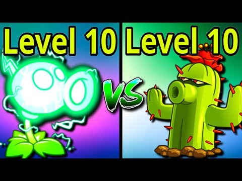 Owerview - Electric Peashooter 10 VS Cactus 10 ► Plants vs. Zombies 2: It's About Time