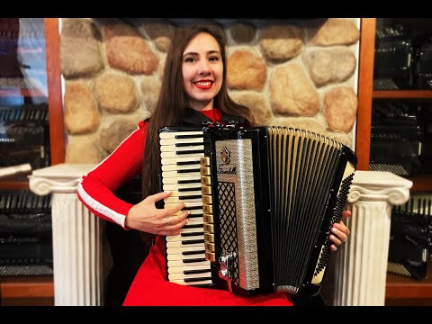 5813 - Black Gold Scandalli Piano Accordion LMMH 41 120 $1999