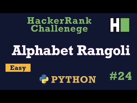 Alphabet Rangoli Hackerrank Python String