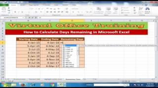 How to Calculate Days Remaining in Microsoft Excel : Excel Tips and Tricks