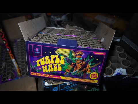 Purple Haze von Albert (Thomas Philipps) | 40€ Feuerwerk Verbund Batterie | Test Silvester 2024/2025