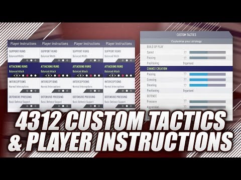 4312 CUSTOM TACTICS & PLAYER INSTRUCTIONS | FIFA 18 ULTIMATE TEAM