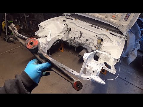 JUNKYARD RESCUED CRX 16: Removed Front Subframe for Over Haul