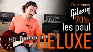 Video thumbnail for Gibson USA '70s Les Paul Deluxe: Product Review, Specs & Video Demo! by The Music Zoo
