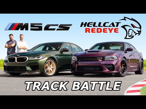 2022 BMW M5 CS vs Dodge Charger Hellcat Redeye // DRAG RACE, ROLL RACE & LAP TIMES