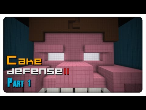 Minecraft: Cake Defense 2 - Part 1 - Wave 24 Hear We Come !