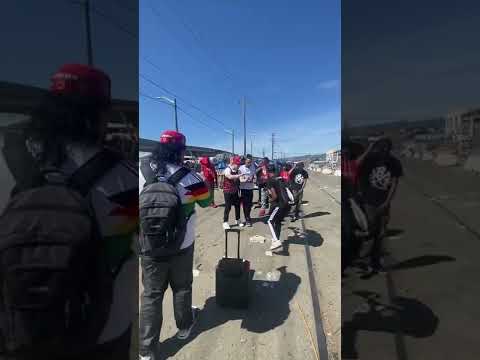 Shawn Eff x BabyFaceVis seen shooting a music video with NorCal rap stars