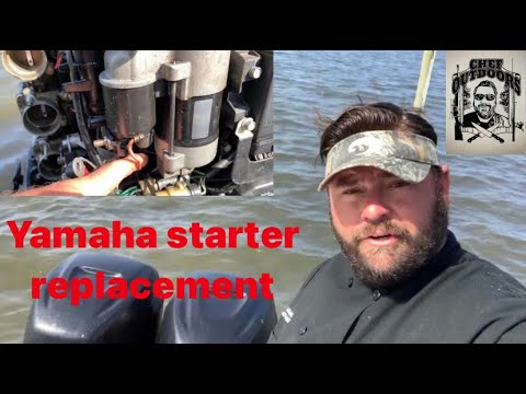 YAMAHA Outboard starter replacement (how to) 2006 Yamaha 225