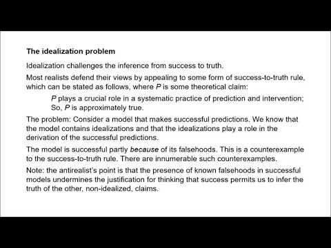 Scientific Realism 11 - Idealization