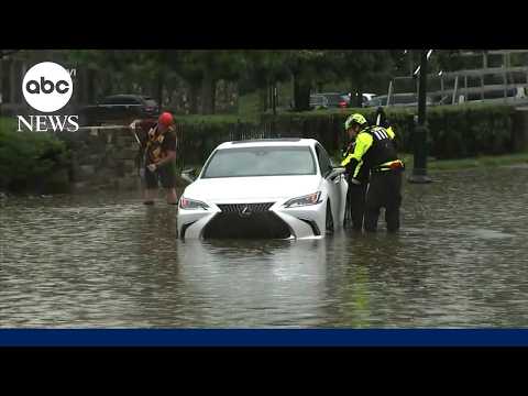 Rounds of heavy rain trigger flash flood threats across Heartland and South