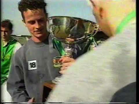 Yeovil Town Isthmian League Champions 1996/97 4-0 v Chertsey - keeper Pennock takes penalty