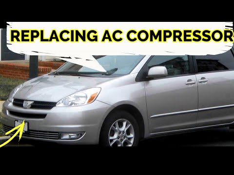 HOW TO REPLACE AC COMPRESSOR ON A TOYOTA SIENNA 04 05 06 07 08 09 10