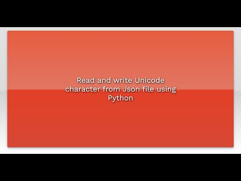 Read And Write Unicode Character From Json File Using Python