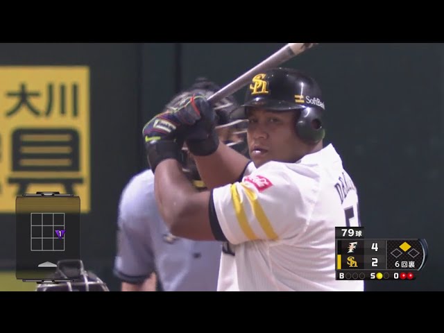 【6回裏】ホークス・デスパイネ ライトへのタイムリーを放ち点差を縮める!! 2019/8/10 H-F