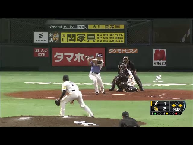 【5回表】ファイターズ上位打線の3連打で同点!! 田中賢がライトへタイムリー 2015/6/19 H-F