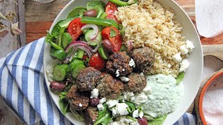 Greek Meatballs with Tzatziki by Laura in the Kitchen