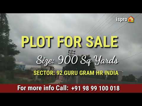  900 Sq. Yards Residential Plot for Sale in Sector 92 Gurgaon