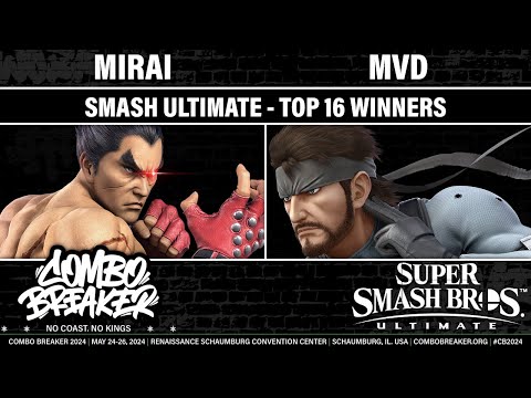 COMBO BREAKER 2024 TOP 16 WINNERS - Mirai (Kazuya) vs MVD (Snake) - Smash Ultimate