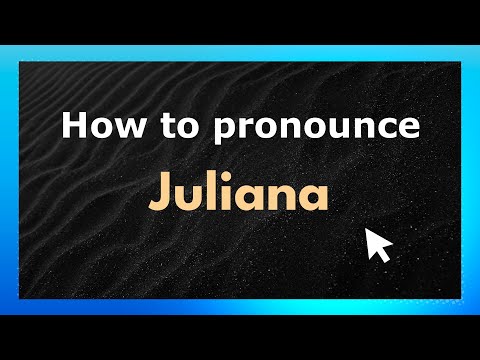 How to Pronounce Juliana (French Pronunciation / France) | Pronounce Names