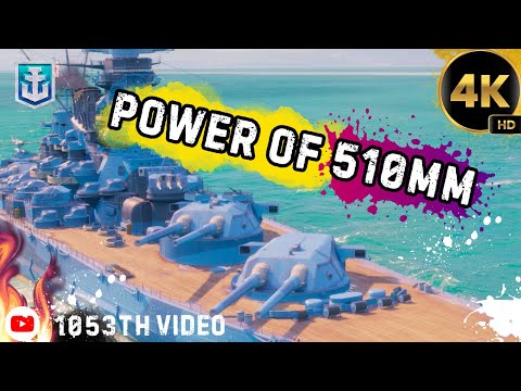 A Perfect Battleship with Destructive Power with its 510 mm Main GUNS SHIKISHIMA World of Warships