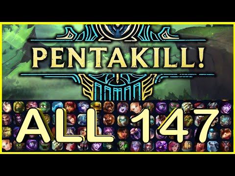 PENTAKILL with all 147 Champions and Teemo S13