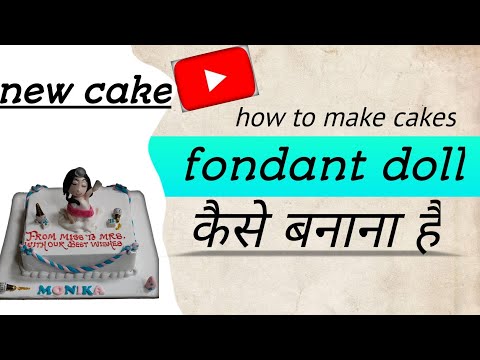 Fondant Doll Cake😮😀! how to make foundent cake at home. Full recipe in this video!!