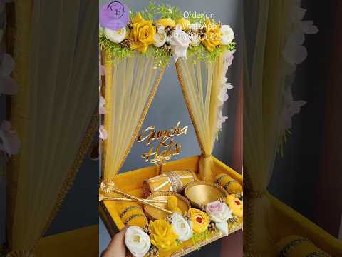haldi plate for haldi ceremony || decorated haldi platter order on WhatsApp+91 7905568236