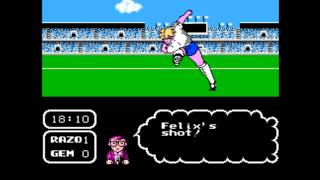 Tecmo Cup Soccer Game - Baller Does Something Random