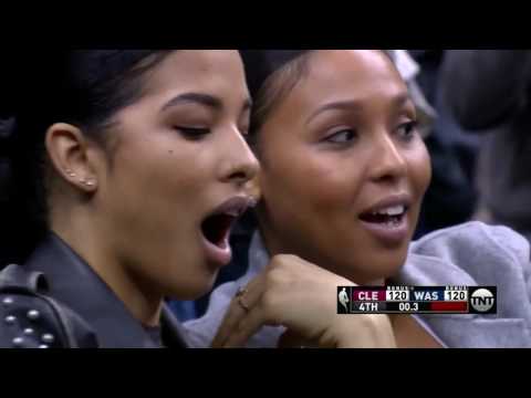 LeBron James Clutch 3 pointer! Cavaliers vs Wizards 2-6-17