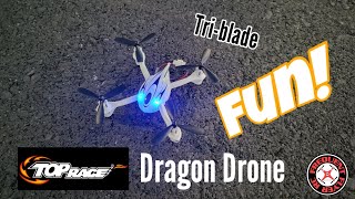 Dragon Drone Tri-blade Test Flight in HIGH WIND 👀