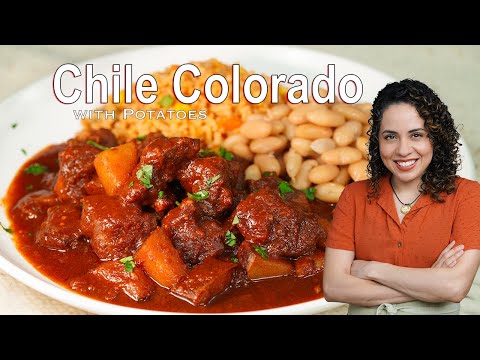 How to make CHILE COLORADO with potatoes | BEST Mexican recipes | Villa Cocina
