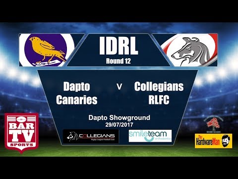 2017 IDRL Round 12 Full Match Replay - Dapto Canaries V Collegians