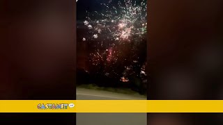 Truck hauling fireworks crashes