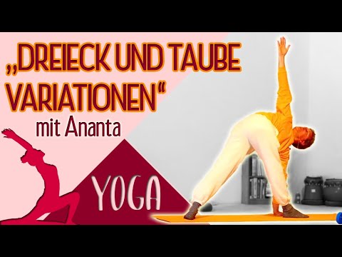 Yoga "Dreieck und Taube Variationen" mit Ananta - Yoga Vidya Mittelstufe Live 09:15 - 12.02.2021