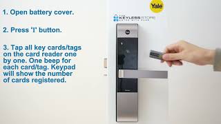 How to register key cards / key tags on Yale 3109A digital door lock.