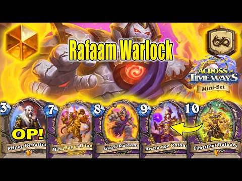 This is Best Rafaam Warlock Deck You Need To Play At Across the Timeways Min-Set | Hearthstone